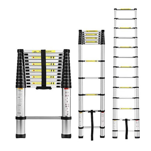 3.2m Single Telescopic Extendable Multipurpose Aluminium Ladder Step Ladder (.2.6m C-line